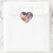 Elegant Purple and Gold Agate Wedding Favor  Hart Sticker (Tas)