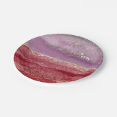 Elegant purple and gold glitter papieren bordje (Gekanteld)