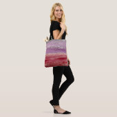 Elegant purple and gold glitter tote bag (Op model)