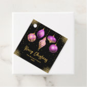 Elegant Purple and Gold Ornament Christmas Bedankjes Labels (In situ)
