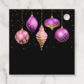 Elegant Purple and Gold Ornament Christmas Bedankjes Labels (Achterkant)
