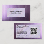 Elegant Purple And Light Purple Iridescent  Visitekaartje (Voorkant / Achterkant)