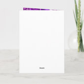 Elegant Purple and Silver Flowers Birthday Party  Bedankkaart (Achterkant)