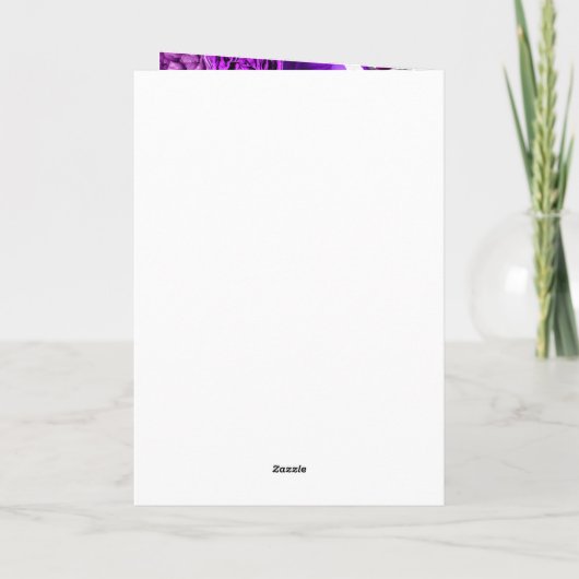 Elegant Purple and Silver Flowers Sweet Sixteen  Kaart (Achterkant)