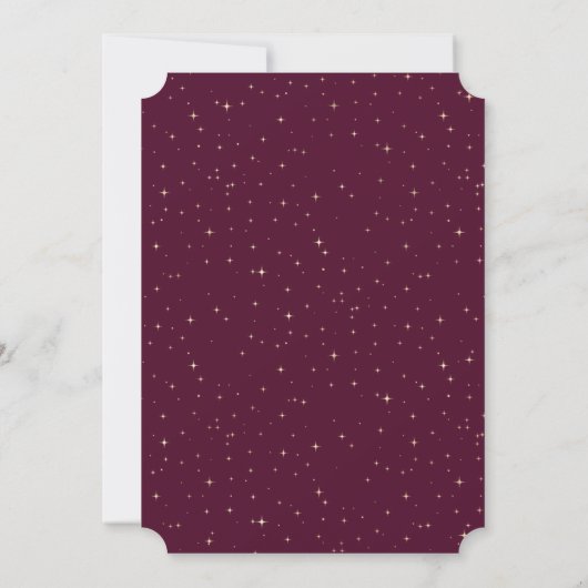 Elegant Purple Botanical Christmas Holiday Party Kaart (Achterkant)