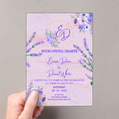 Elegant Purple Botanical Wedding Invitation Acryl Uitnodigingen (Insitu (Draagbaar))