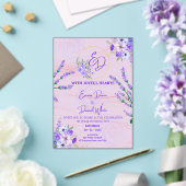 Elegant Purple Botanical Wedding Invitation Acryl Uitnodigingen (Insitu (Huwelijk))