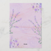 Elegant Purple Botanical Wedding Invitation Kaart (Achterkant)