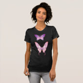 Elegant Purple Butterfly Duo T-Shirt (Voorkant volledig)