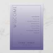 Elegant Purple Ceremony Program Programmakaart (Voorkant)