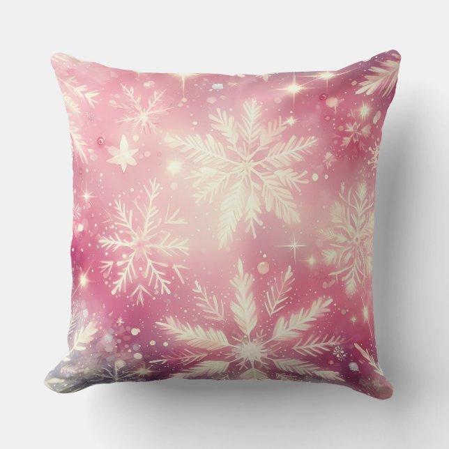 Elegant Purple Christmas Throw Pillow  Kussen (Voorkant)