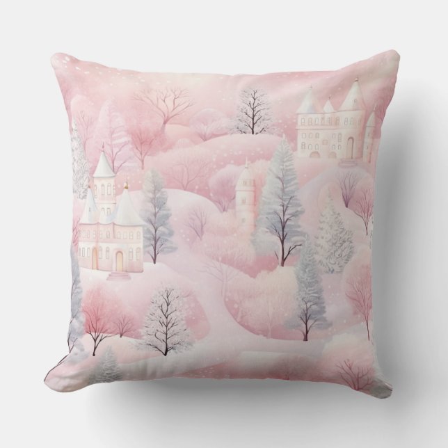 Elegant Purple Christmas Throw Pillow  Kussen (Voorkant)