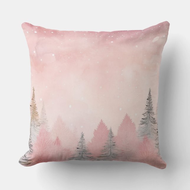 Elegant Purple Christmas Throw Pillow  Kussen (Voorkant)