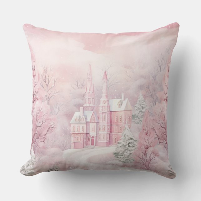 Elegant Purple Christmas Throw Pillow  Kussen (Voorkant)