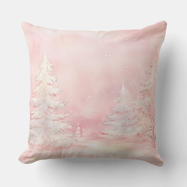 Elegant Purple Christmas Throw Pillow  Kussen (Voorkant)