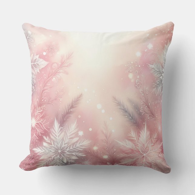Elegant Purple Christmas Throw Pillow  Kussen (Voorkant)