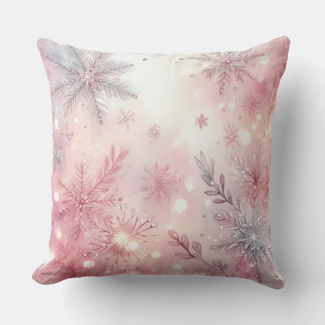 Elegant Purple Christmas Throw Pillow  Kussen (Voorkant)