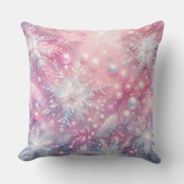 Elegant Purple Christmas Throw Pillow  Kussen (Voorkant)