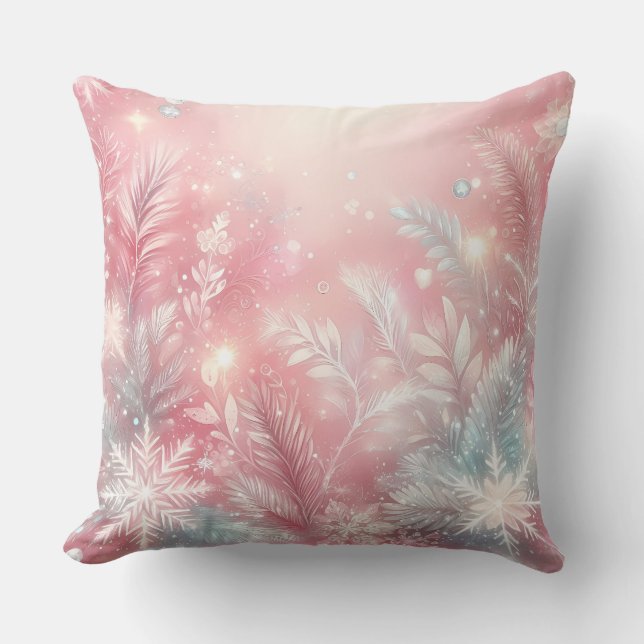 Elegant Purple Christmas Throw Pillow  Kussen (Voorkant)