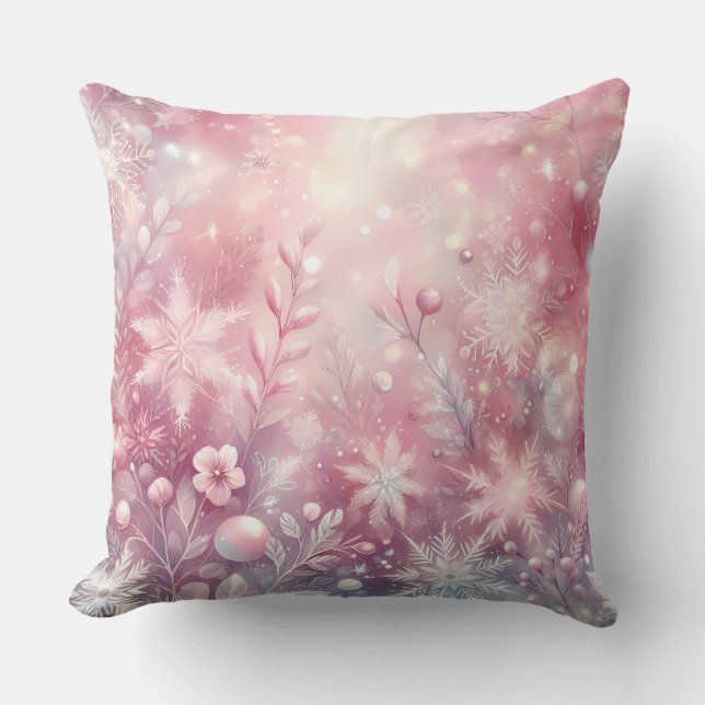 Elegant Purple Christmas Throw Pillow  Kussen (Voorkant)