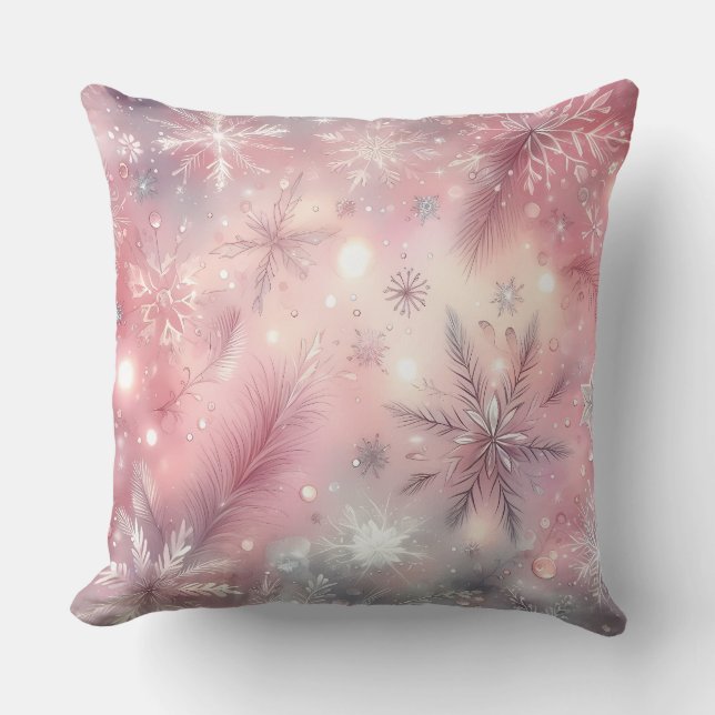 Elegant Purple Christmas Throw Pillow  Kussen (Voorkant)
