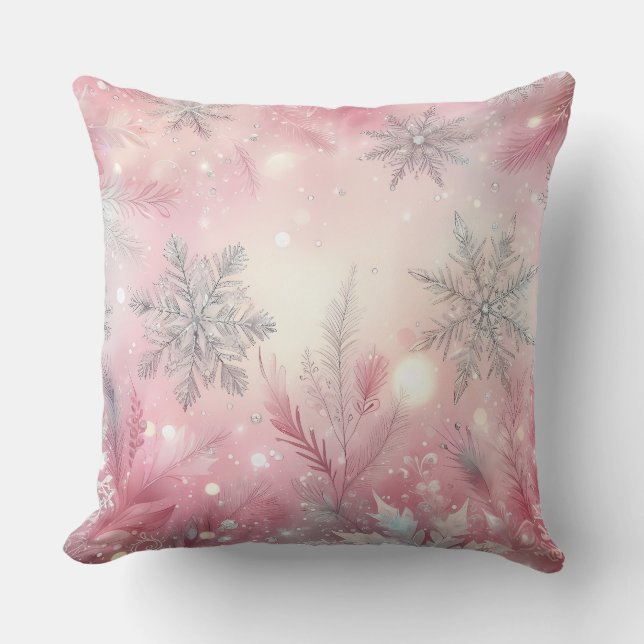 Elegant Purple Christmas Throw Pillow  Kussen (Voorkant)
