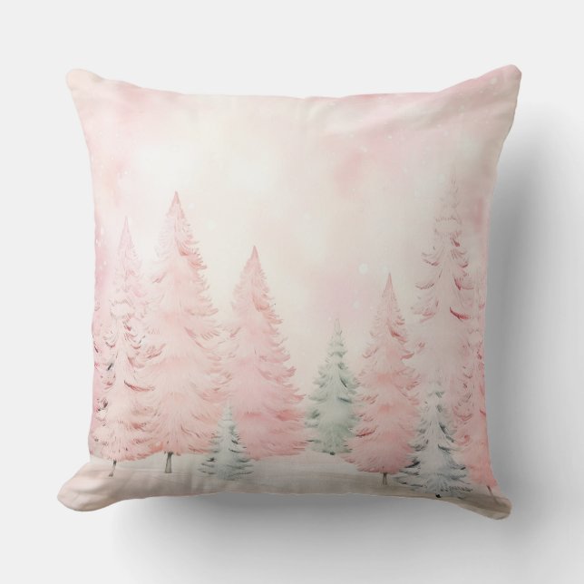 Elegant Purple Christmas Throw Pillow  Kussen (Voorkant)