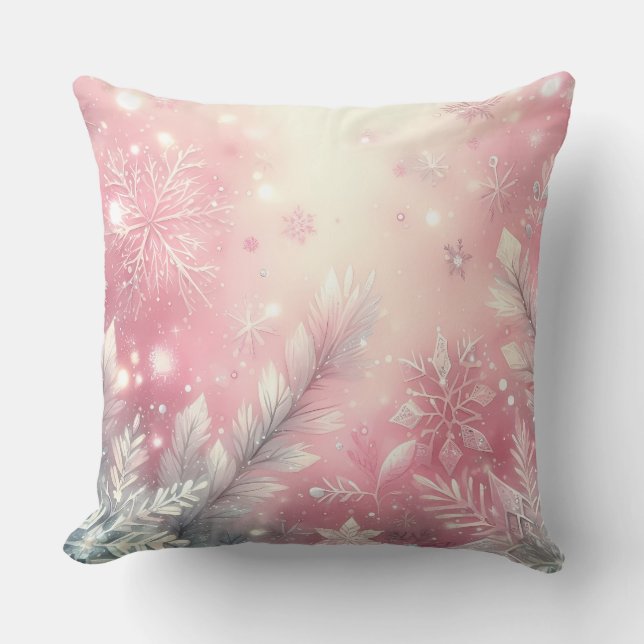 Elegant Purple Christmas Throw Pillow  Kussen (Voorkant)