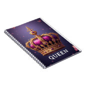 Elegant Purple Crown With Gold Embellishments Notitieboek (Rechterzijde)