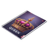 Elegant Purple Crown With Gold Embellishments Notitieboek (Linkerzijde)
