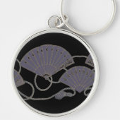 Elegant Purple Fan Sleutelhanger (Voorkant)
