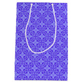 Elegant Purple Filigree Pattern Medium Cadeauzakje (Achterkant)