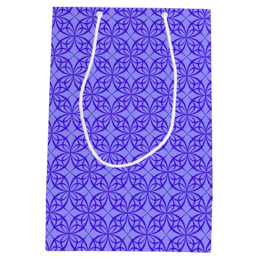 Elegant Purple Filigree Pattern Medium Cadeauzakje (Achterkant)