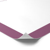 Elegant Purple Floral 70th Birthday Welcome Poster (Hoek)