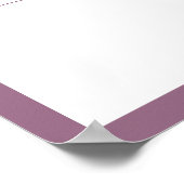 Elegant Purple Floral 80th Birthday Welcome Poster (Hoek)