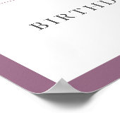 Elegant Purple Floral 90th Birthday Welcome Poster (Hoek)