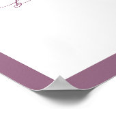 Elegant Purple Floral Any Age Birthday Welcome Poster (Hoek)