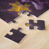 Elegant Purple Floral Birthday Invitation Legpuzzel (Zijkant)