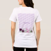 Elegant Purple Floral Birthday Invitation Tri-Blend Shirt (Achterkant)