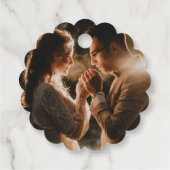 Elegant Purple Floral Decorations Wedding  Bedankjes Labels (Achterkant)