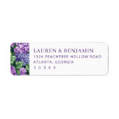 Elegant Purple Floral Design Etiket (Voorkant)