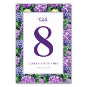 Elegant Purple Floral Hydrangea Kaart (Achterkant)