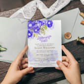 Elegant Purple Floral Retirement Celebration Kaart