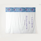 Elegant Purple Floral Wandkleed (Voorkant (horizontaal))