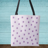 Elegant Purple Floral Watercolor Tote Bag