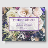 Elegant Purple Floral Wedding Gastenboek (Voorkant)
