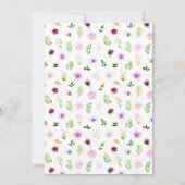 Elegant Purple Floral Wedding Kaart (Achterkant)