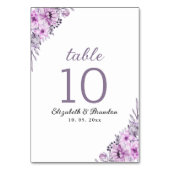 Elegant Purple Floral Wedding Party Kaart (Achterkant)