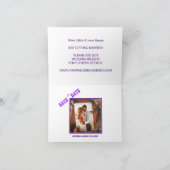 Elegant purple flower bedankkaart (Binnen)