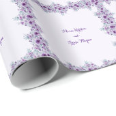 Elegant purple flower  cadeaupapier (Rol Hoek)